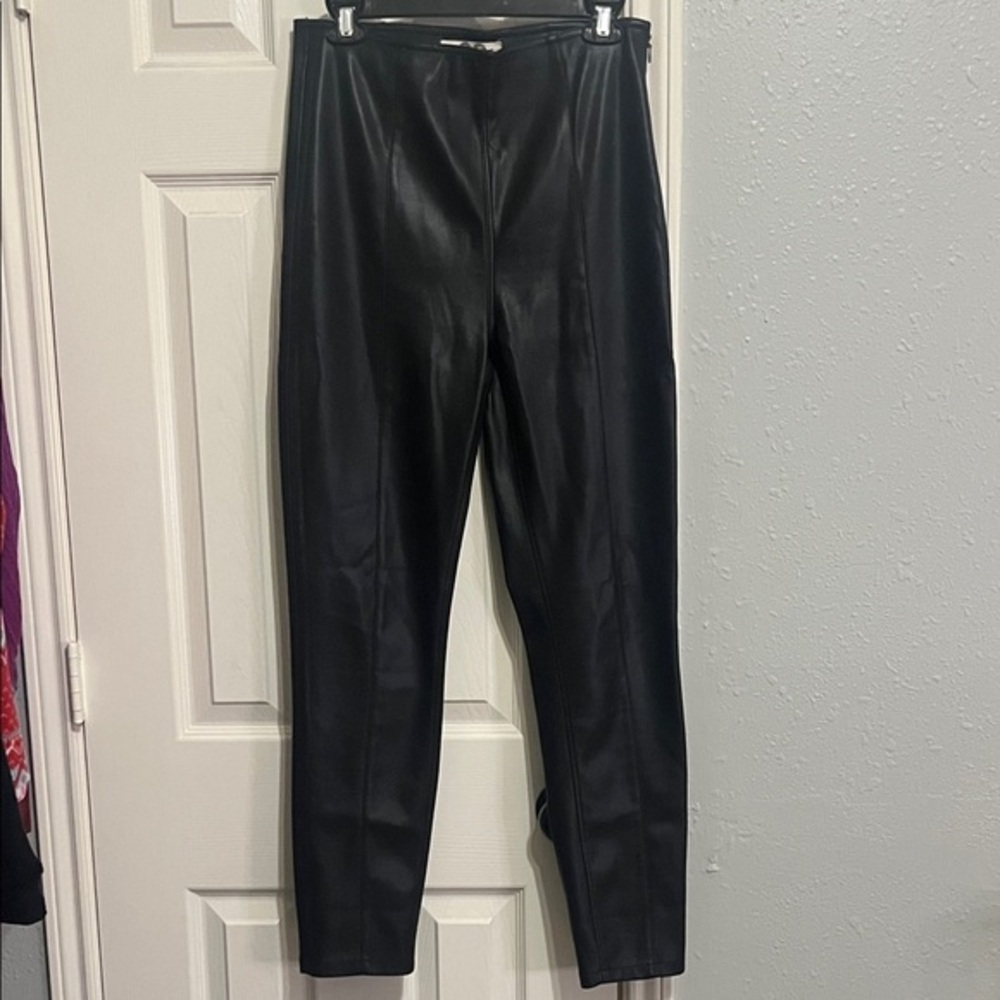 We The Free Black Faux Leather Pants- Size 28